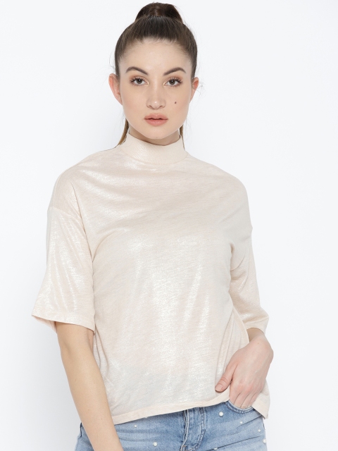 

Vero Moda Women Peach-Coloured Sheen Top