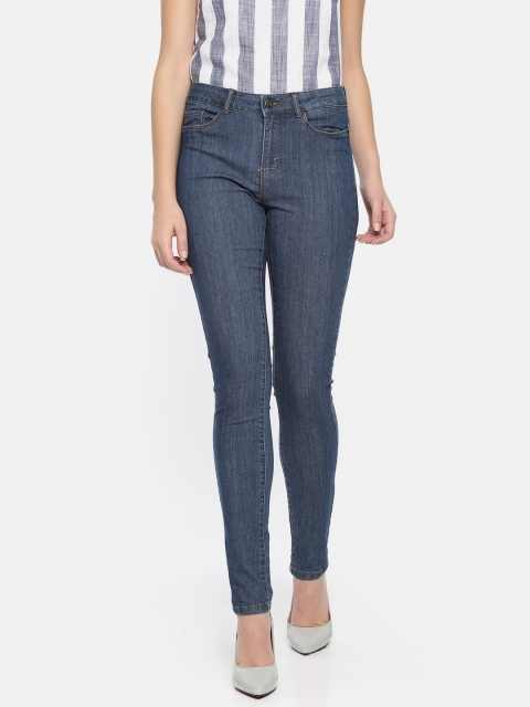 

Vero Moda Women Blue Skinny Fit Mid-Rise Clean Look Stretchable Jeans