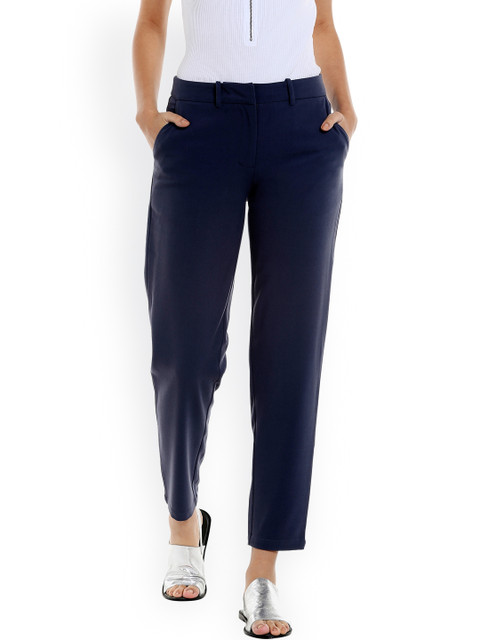 

Vero Moda Women Grey Slim Fit Solid Regular Trousers
