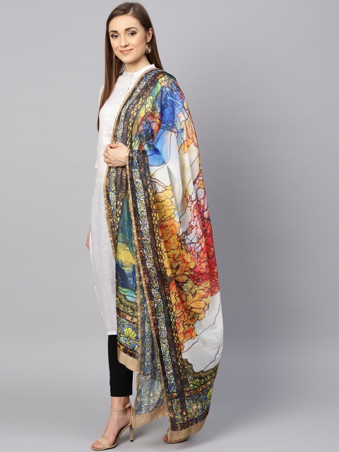 

Wishful by W Women Multicoloured Printed Dupatta, Multi