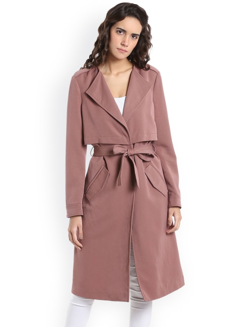 

Vero Moda Women Taupe Trench Longline Coat