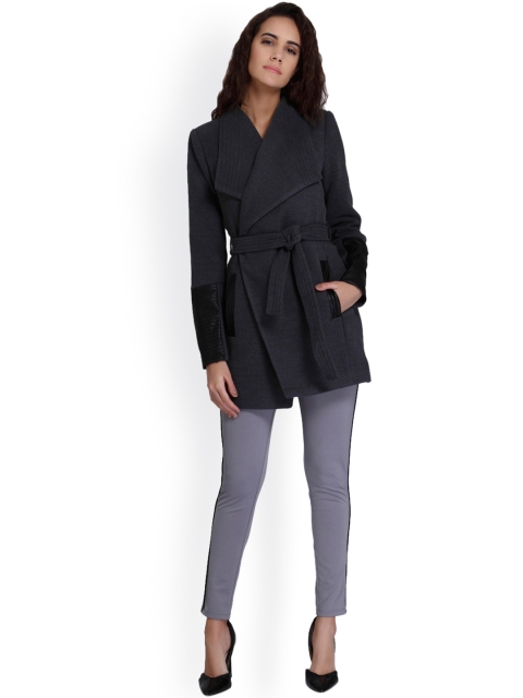 

Vero Moda Women Grey Solid Duster Jacket