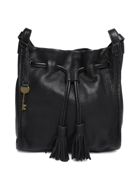 

Fossil Black Leather Sling Bag