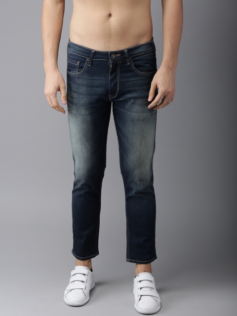 

Moda Rapido Men Blue Tapered Fit Cropped Mid-Rise Clean Look Stretchable Jeans