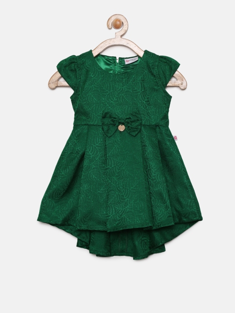 

Peppermint Girls Green Solid Fit and Flare Dress