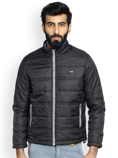 

Duke Men Black Solid Padded Jacket