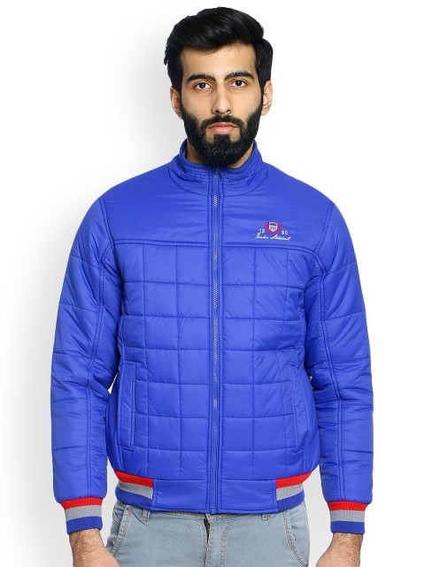 

Duke Men Blue Solid Padded Jacket