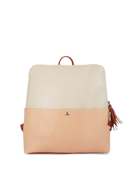 

Toteteca Women Peach-Coloured Colourblocked Backpack