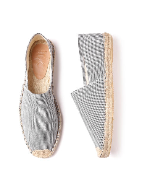 

WROGN Men Grey Checked Espadrilles, Charcoal