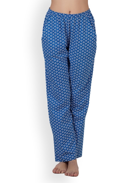 

Clovia Women Blue Printed Pyjamas LB0143P08M