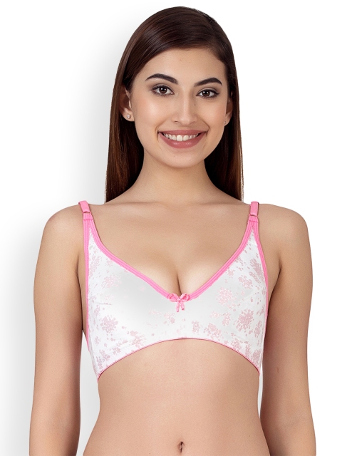 

Clovia Pink & White Printed Non-Wired Non Padded Everyday Bra