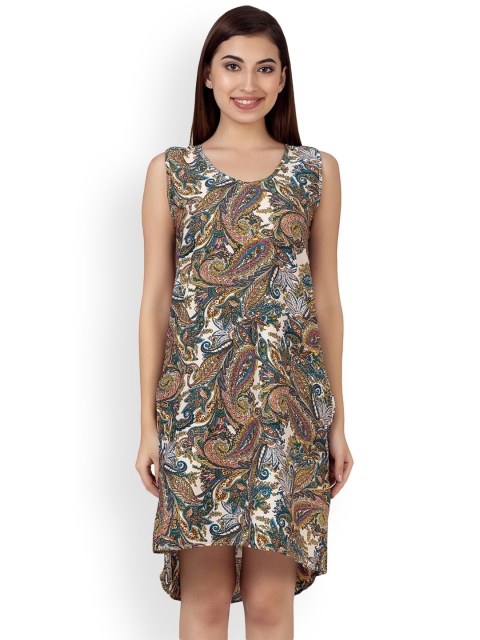 

Clovia Multicoloured Printed Nightdress NS0981M19, Multi