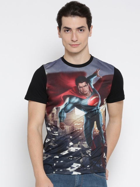 

Splash Men Black Printed Round Neck T-shirt