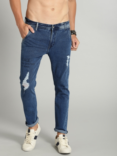

Roadster Men Blue Regular Fit Mid-Rise Mildly Distressed Stretchable Jeans