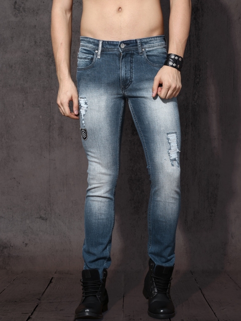 

Roadster Men Blue Skinny Fit Mid-Rise Mildly Distressed Stretchable Jeans