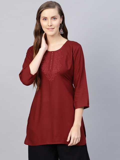 

Saadgi Maroon Solid Kurti