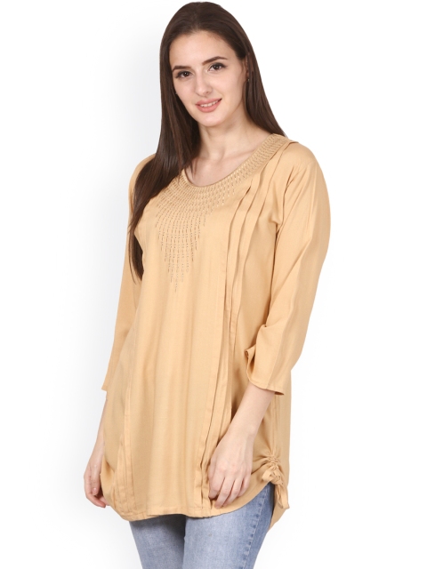 

Saadgi Beige Solid Kurti