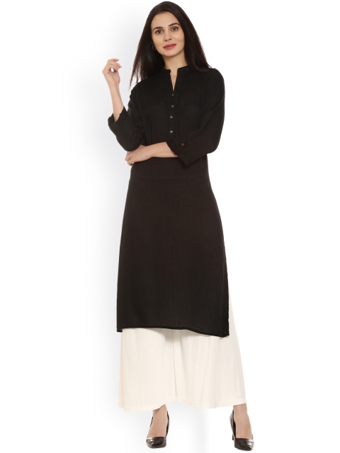 

Soch Women Black Solid A-Line Kurta
