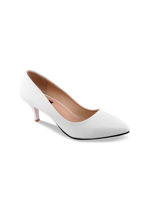 

SHUZ TOUCH Women White Solid Sandals