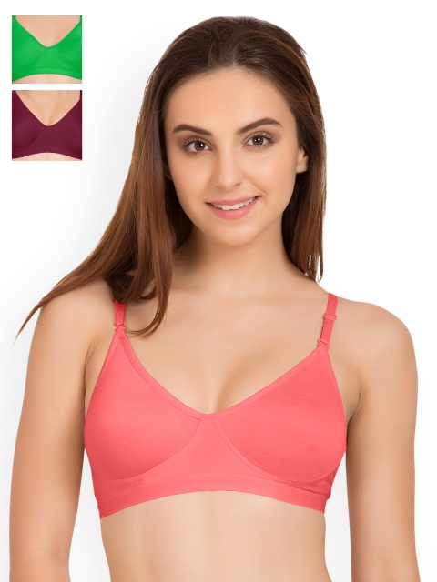 

Tweens Pack of 3 Full-Coverage T-shirt Bras TW9265, Coral
