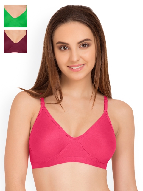 

Tweens Pack of 3 Full-Coverage T-shirt Bras TW9265, Pink