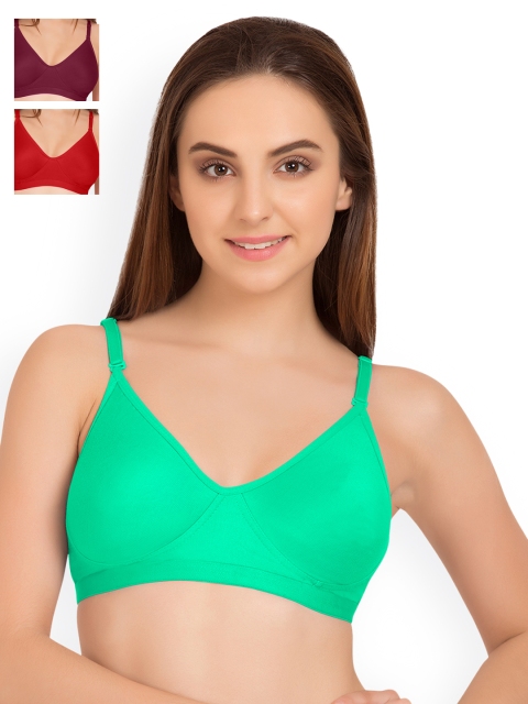 

Tweens Pack of 3 Full-Coverage T-shirt Bras TW9265, Burgundy
