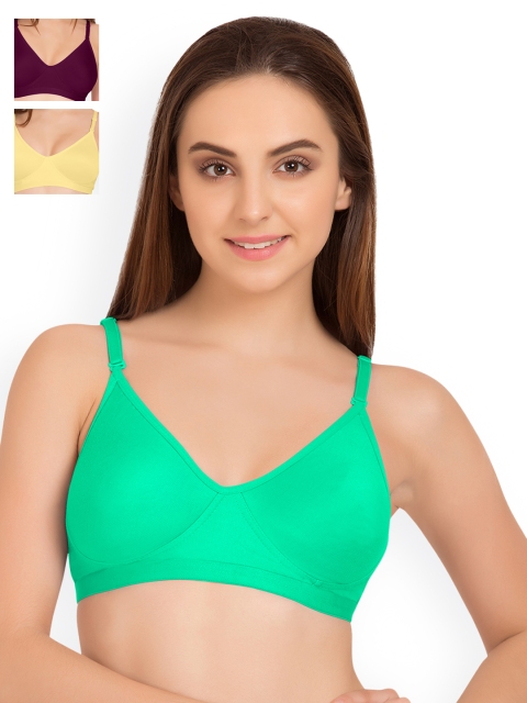 

Tweens Pack of 3 Full-Coverage T-shirt Bras TW9265, Sea green