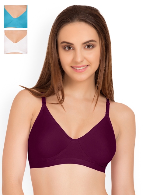 

Tweens Pack of 3 Full-Coverage T-shirt Bras TW9265, Burgundy