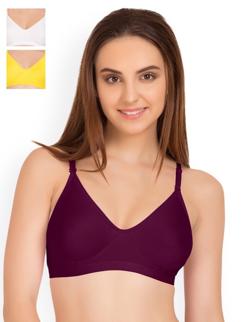

Tweens Pack of 3 Full-Coverage T-shirt Bras TW9265, Burgundy