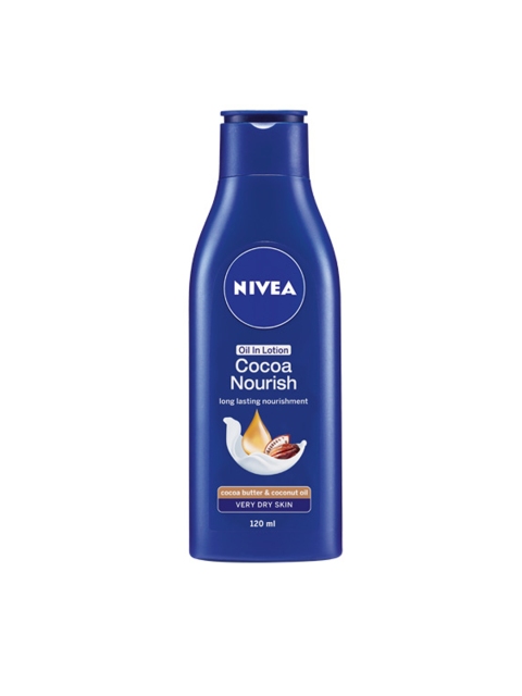 

Nivea Unisex Cocoa Nourish Oil in Lotion 120 ml, Blue