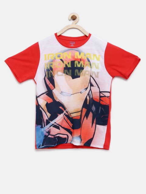 

YK Marvel Boys Red Printed T-shirt