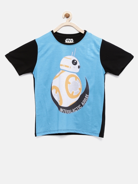 

YK Star Wars Boys Blue Printed Round Neck T-shirt
