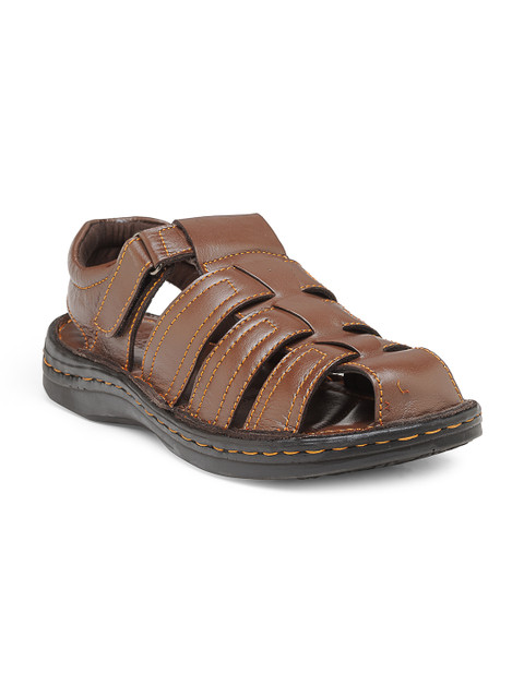 

Teakwood Leathers Men Brown Shoe-Style Sandals