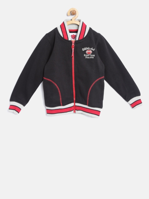 

612 Ivy League Boys Black Solid Sweatshirt