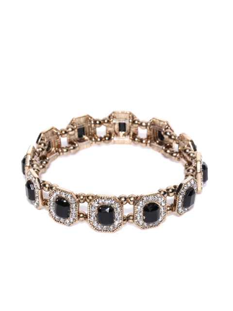 

Accessorize Black & Gold-Toned Elasticated Bracelet