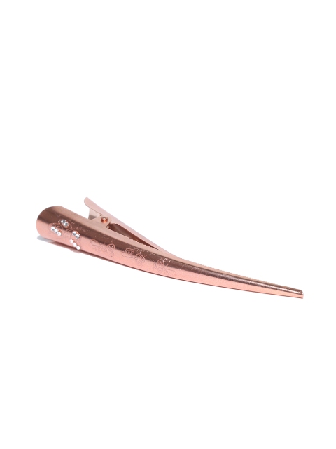 

Accessorize Bronze-Toned Textured Studded Alligator Hair Clip