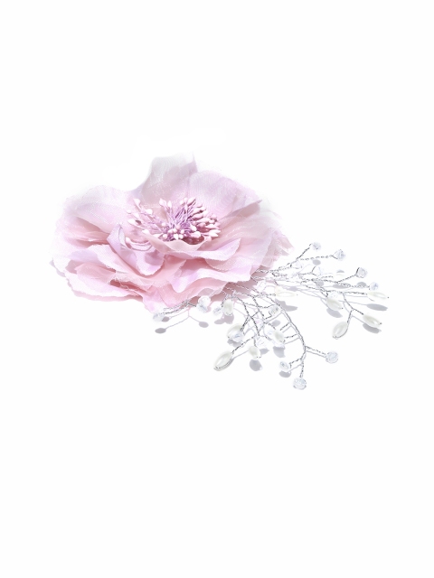 

Accessorize Pink & Off-White Embellished Floral Alligator Hair Clip