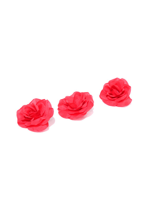 

Accessorize Set of 3 Red Floral Bobby Pins