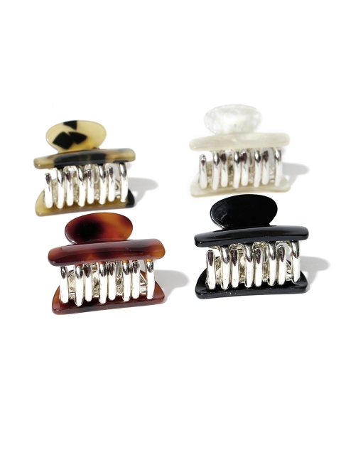 

Accessorize Set of 4 Printed Hair Grasps, Black
