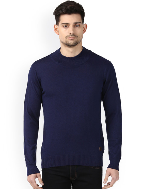 

Park Avenue Men Blue Solid Pullover