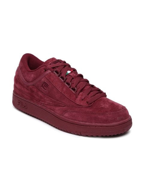 

FILA Men Maroon T-1 Mid Premium Suede Sneakers