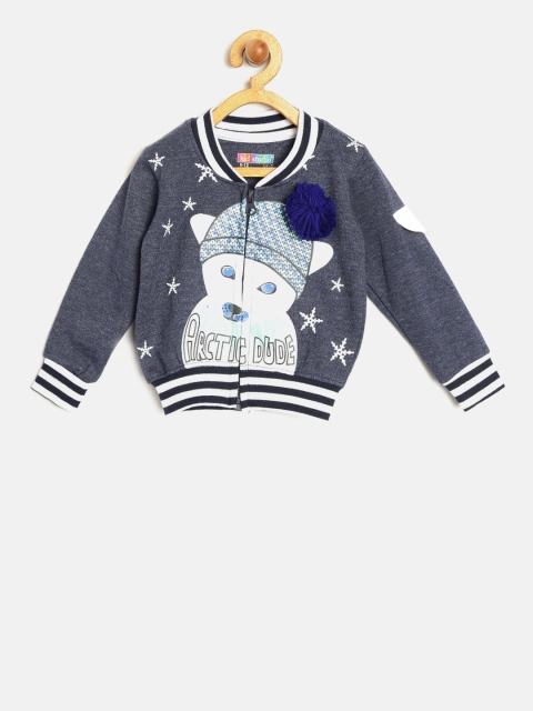 

Kid Studio Boys Navy Blue Printed Sweatshirt