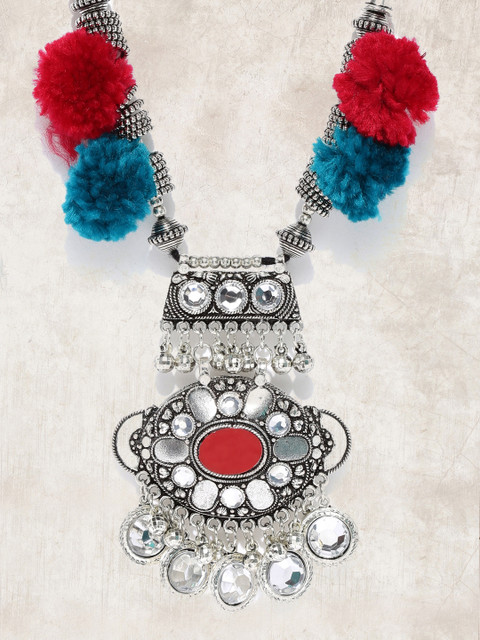 

Anouk Silver-Toned Metal Oxidised Necklace