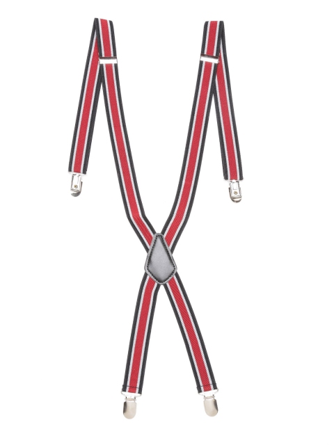 

The Bro Code Men Red & Black Striped Suspenders