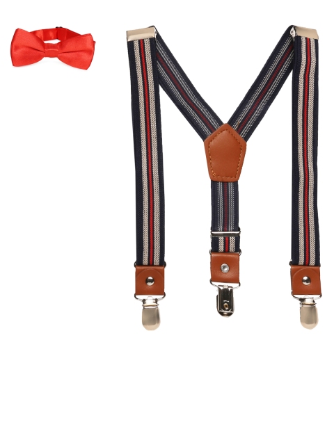 

The Bro Code Red Solid Bow Tie & Suspenders
