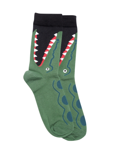 

The Bro Code Men Green & Black Patterned Socks