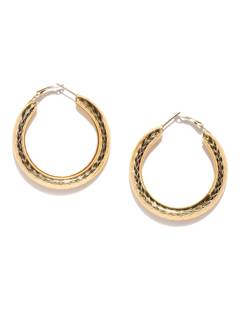 

DressBerry Gold-Toned Circular Hoop Earrings