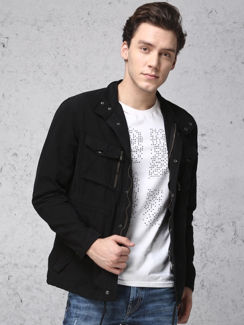 

Ecko Unltd Men Black Solid Tailored Jacket