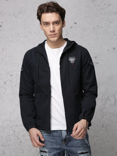 

Ecko Unltd Men Black Solid Tailored Jacket