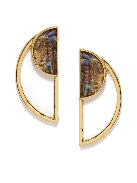 

Mast & Harbour Gold-Toned Contemporary Drop Earrings